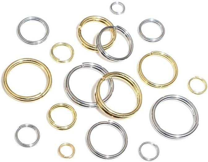 50/100pcs/lot 4-12mm Stainless Steel Open Double Jump Rings for Key Double  Split Rings Connectors DIY Craft Jewelry Making (Color : Steel 100pcs, Size